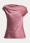 SATIN CHARMEUSE OFF THE SHOULDER BLOUSE - Blůza - rose blush