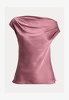 SATIN CHARMEUSE OFF THE SHOULDER BLOUSE - Μπλούζα - rose blush
