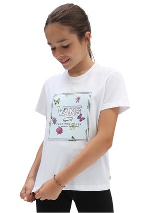 BOX BUTTER FLORAL - T-shirt con stampa - white