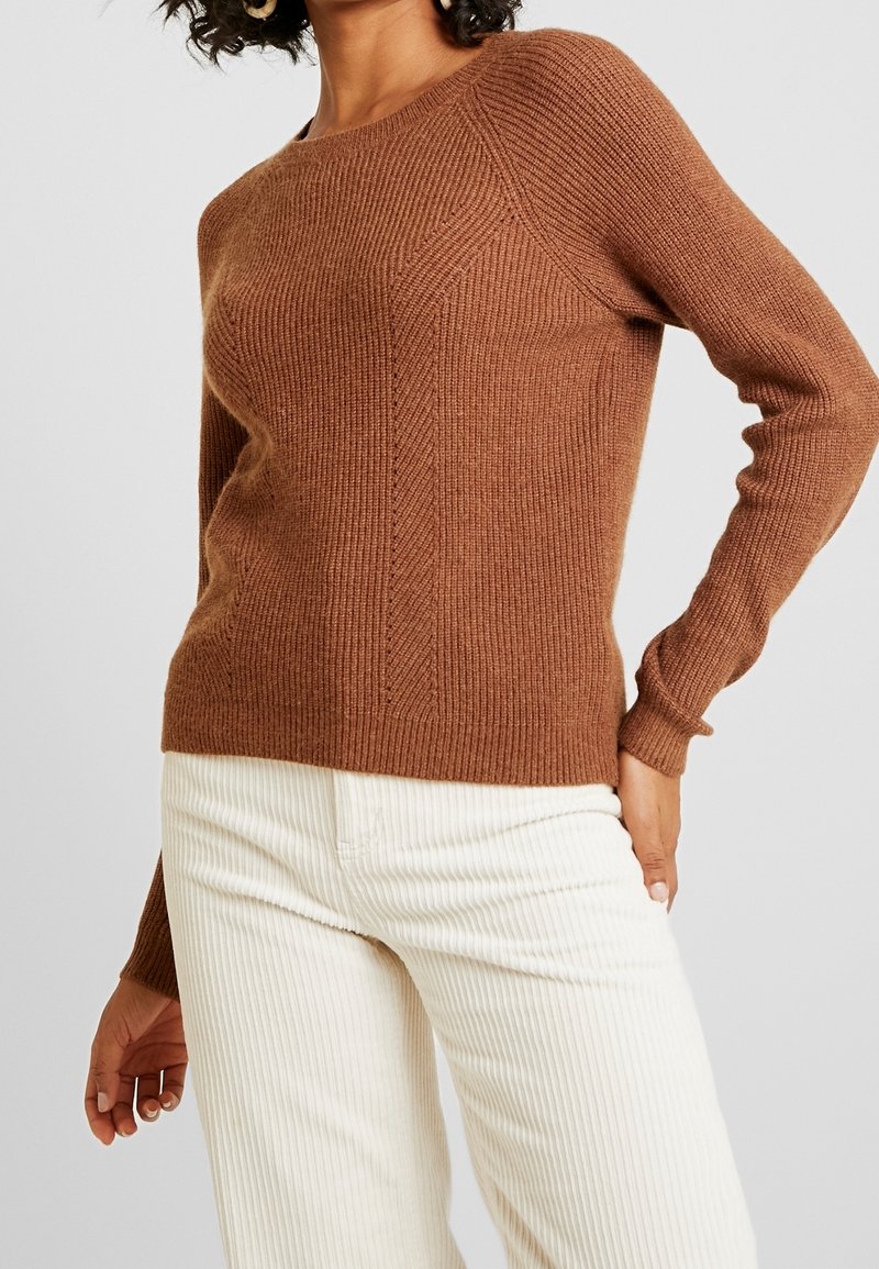 VILA Stickad tröja - brown