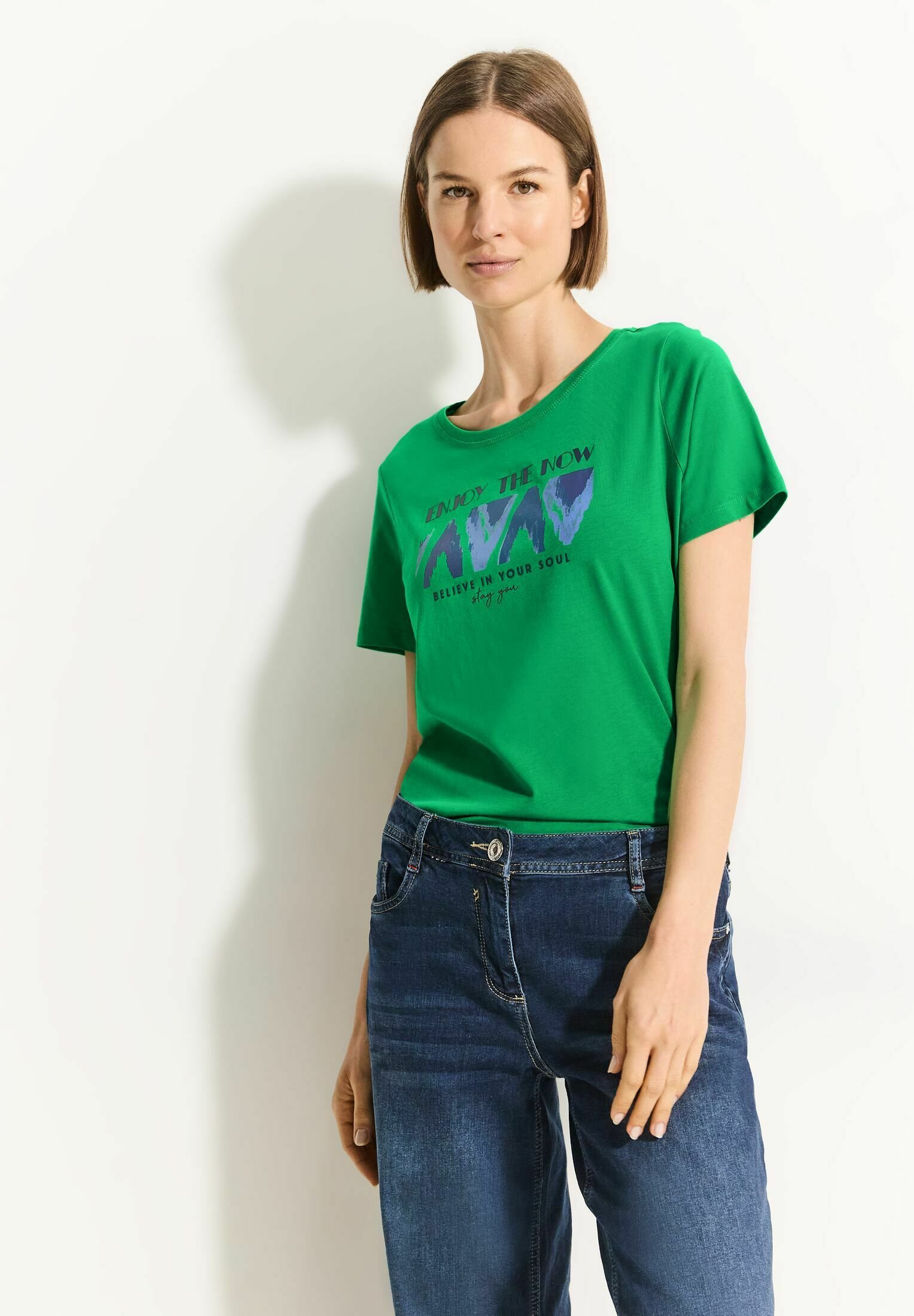 THEJOGGCONCEPT T-Shirt Manica Lunga Donna – Maglia In Cotone Morbido Con Logo, Girocollo Basic - 3