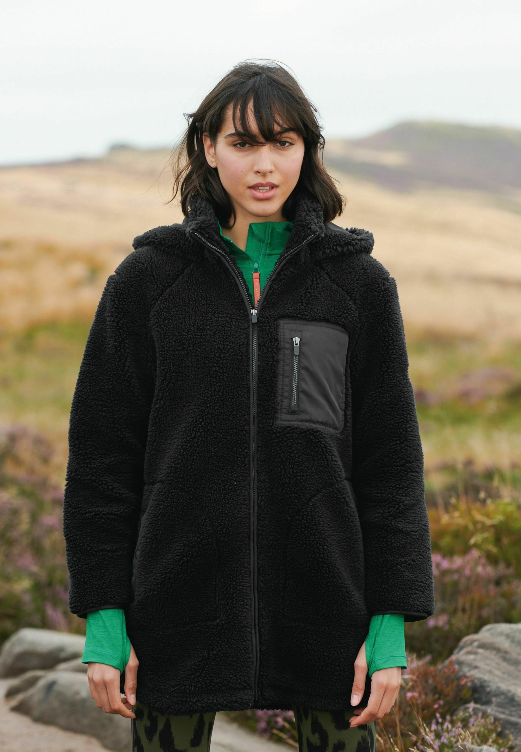 longline fleece jacket