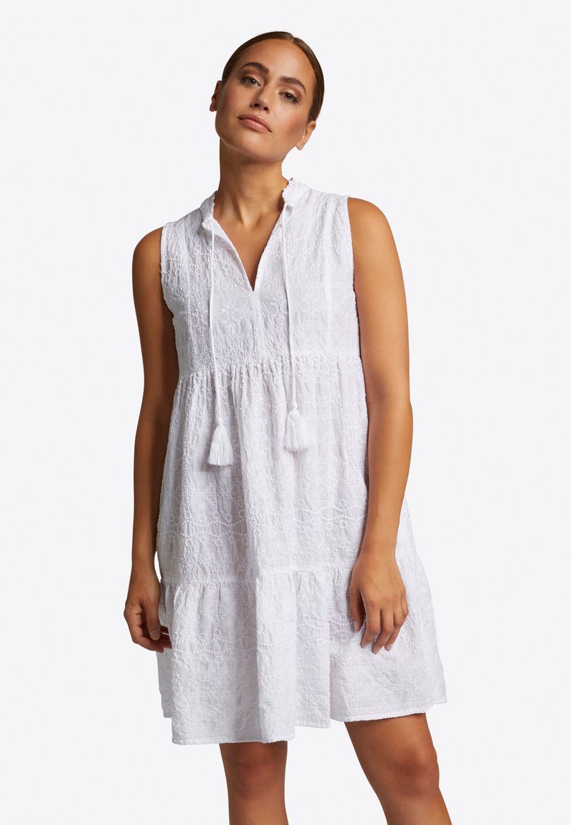 Damen Freizeitkleider | Rich & Royal BESTICKTES Freizeitkleid white/hellbraun - PZ51649 Damen Freizeitkleider | Rich & Royal BESTICKTES Freizeitkleid white/hellbraun - PZ51649