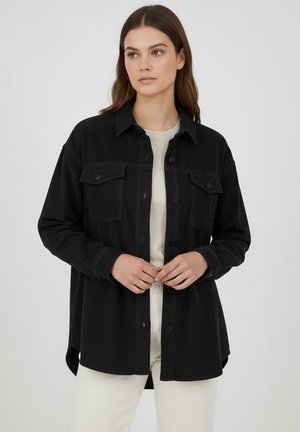 KLASSISCHES IM MODERNEN DESIGN MIT FRONTTASCHEN - Leichte Jacke - dunkelgrau