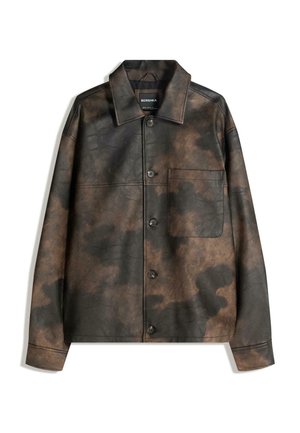 EFFECT BOXY-FIT - Bunda z nepravej kože - dark brown