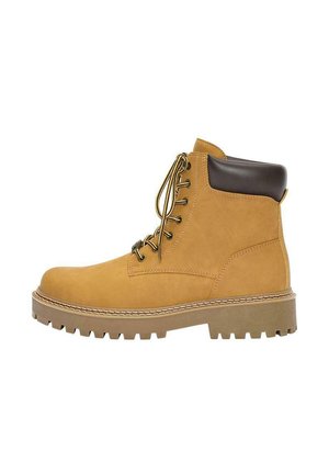 Lace-up ankle boots - mustard yellow