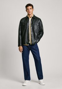 Pepe Jeans Kožnata jakna - black