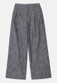 DARCEY TEXTURED TROUSERS - Pantaloni - navy/white