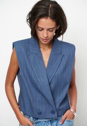 JAROD PINSTRIPE - Bodywarmer - blue
