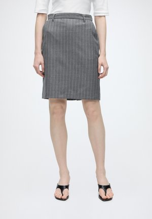 GANT PENCIL SKIRT - Pencil φούστα - charcoal melange