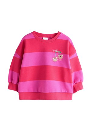 CREW NECK - Bluză de molton - red pink stripe