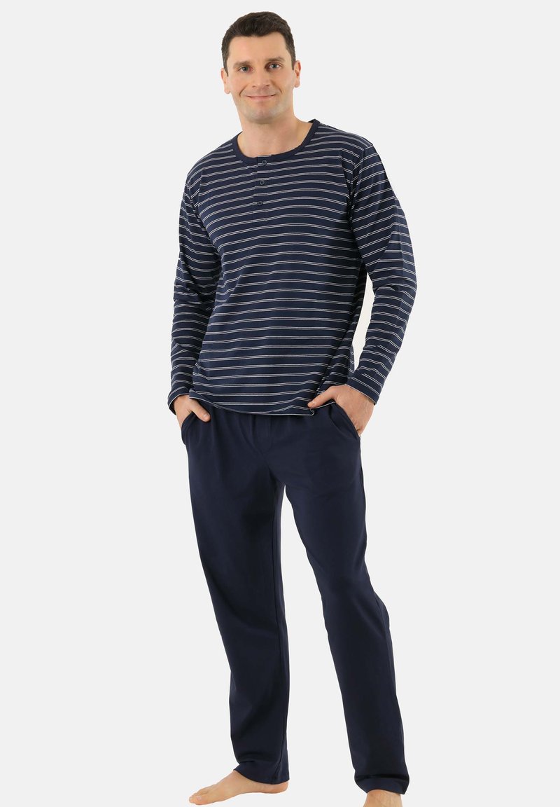 Produktbild von Mymyguoe Schlafshirt Herren Weich Pyjamaoberteil Nachtwäsche