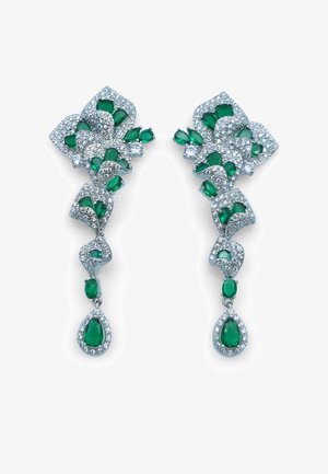 HEBE JEWELS, PARTY & EVENT - Boucles d'oreilles - grün weiss silber