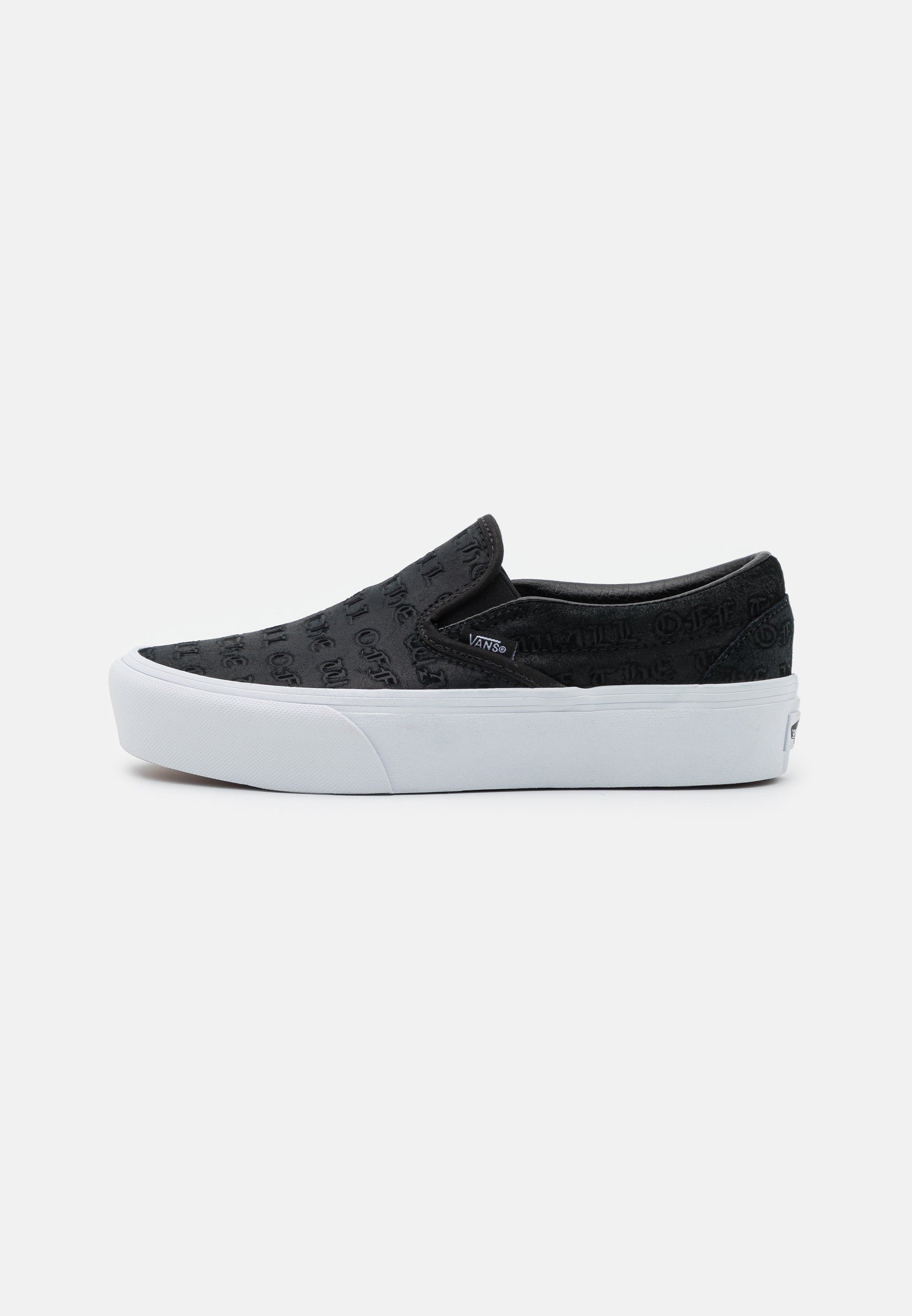 vans slip on all black