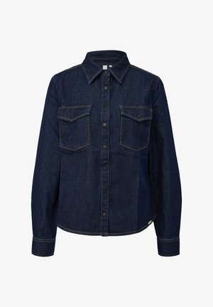 Tume denimpooldiga särk, millel on kraega kaelus, pikad varrukad, kaks rinna taskut ja mustad nupud. Omab kontrastset õmblust ja vabamoodi.