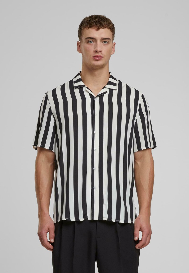 Urban Classics RESORT - Button down-skjorte - black offwhite