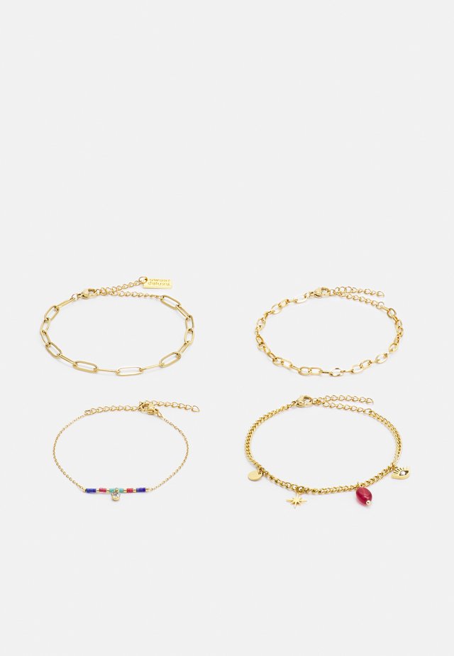 4 PACK - Bransoletka - gold-coloured