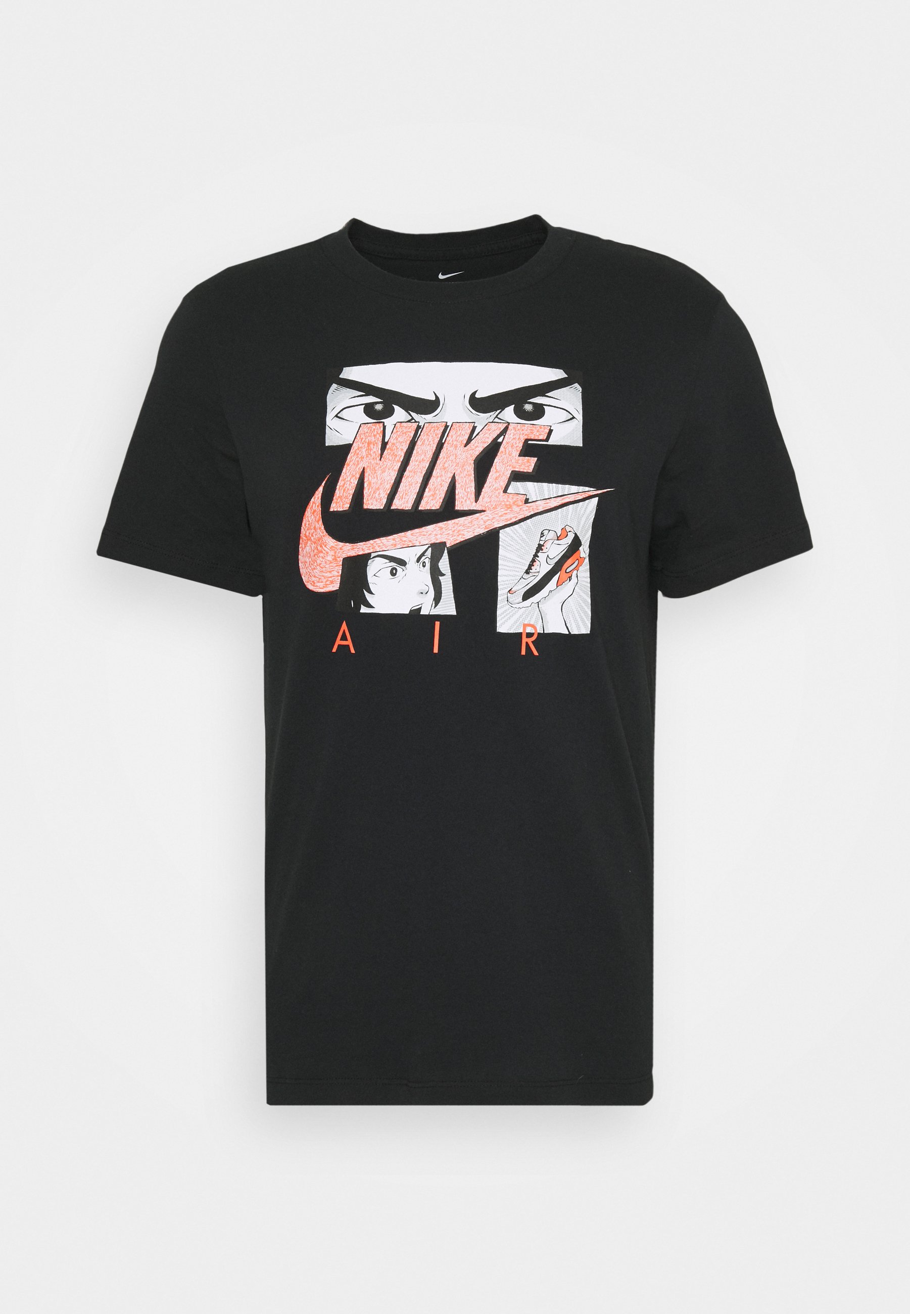 Nike Sportswear TEE MANGA - Print T-shirt - black - Zalando.co.uk