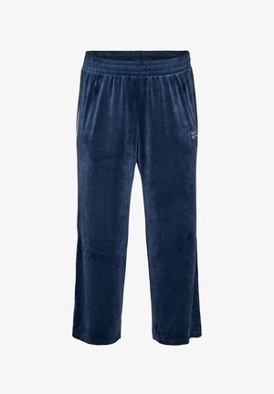 Zizzi, VELOURSHOSE MIT KONTRASTPASPEL - Παντελόνι - blau