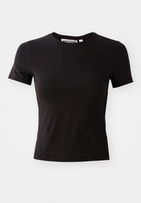 SLIM FITTED - Osnovna majica kratkih rukava - dark brown