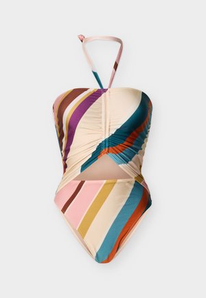 ORGANIC STRIPES HALTERNECK SWIMSUIT - Maillot de bain - multi-coloured