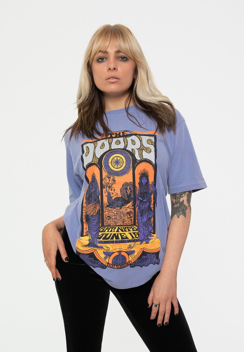 Paradiso Clothing THE DOORS SACRAMENTO EMBELLISHED - Print T-shirt - purple