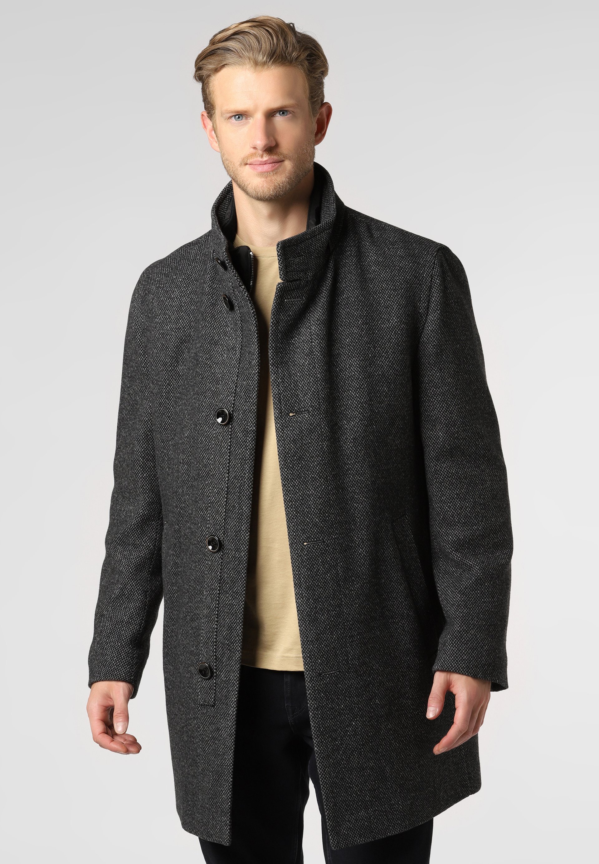 Bugatti Short coat - anthrazit/blue 