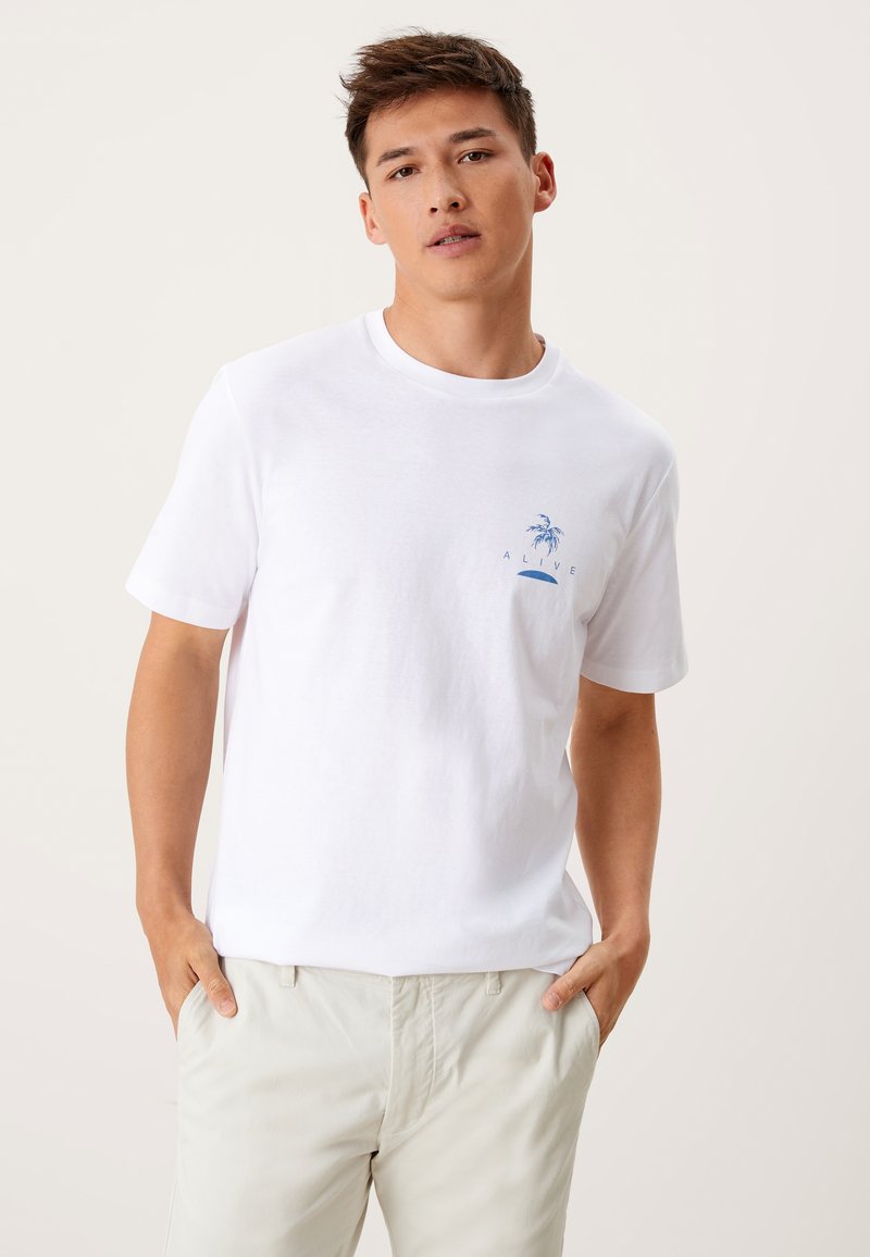 S.Oliver Camiseta Estampada - Cloud Dancer Place/blanco
