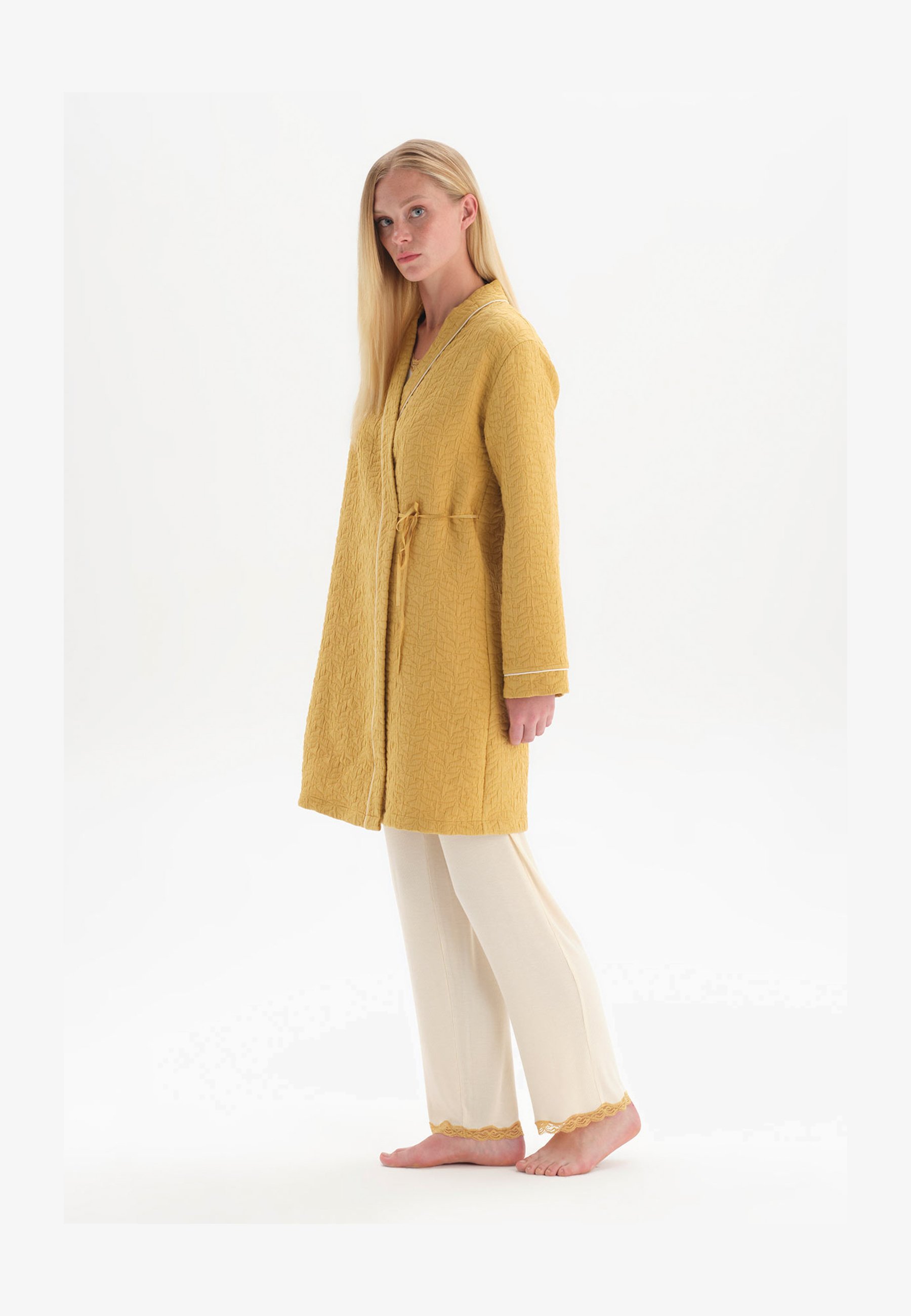 Pigiama Donna Dagi A Maniche Lunghe In Viscosa, Set T-Shirt E Pantaloni, Colore Marrone Scuro, Autunno Inverno