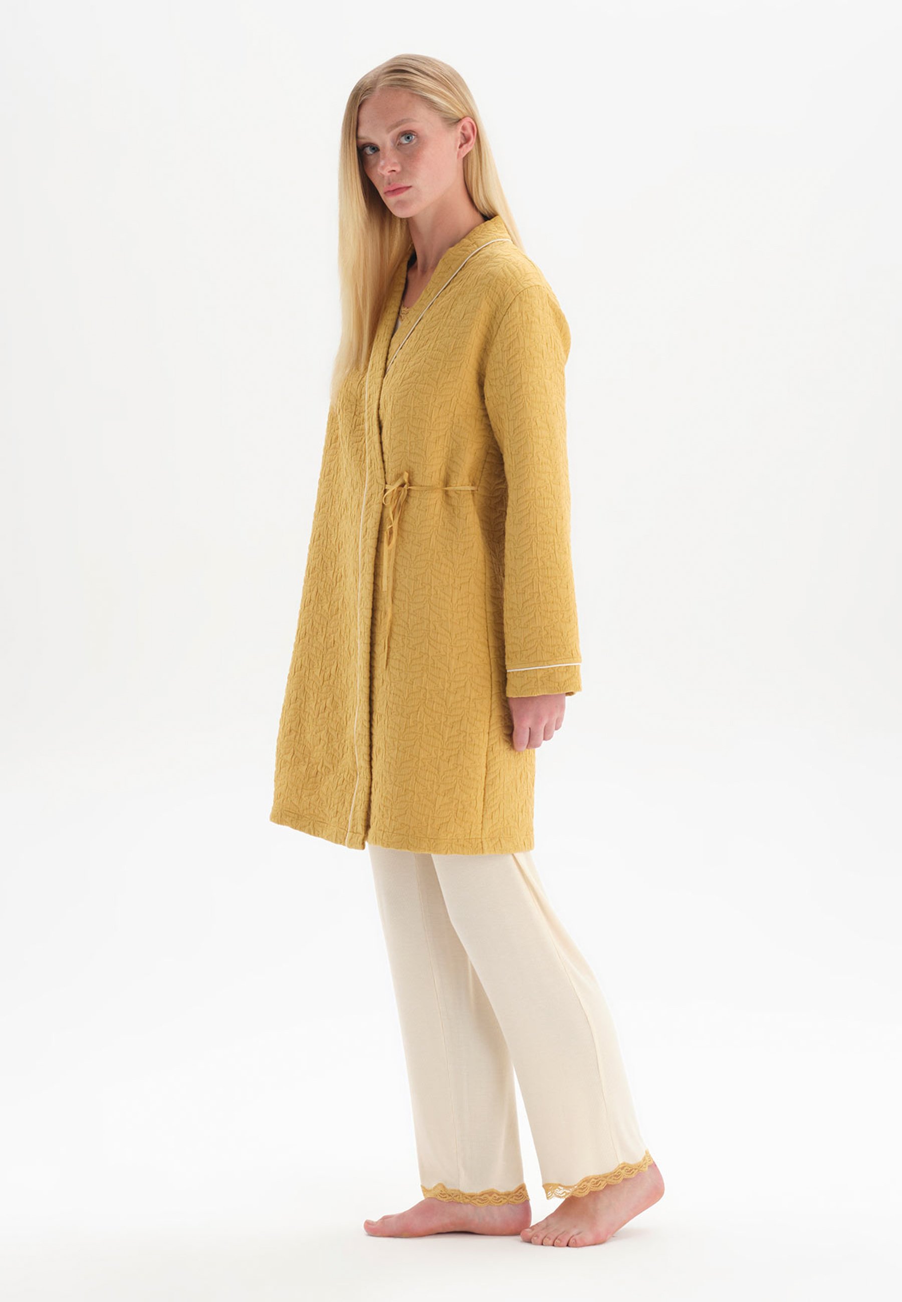 Pigiama Donna Dagi A Maniche Lunghe In Viscosa, Set T-Shirt E Pantaloni, Colore Marrone Scuro, Autunno Inverno