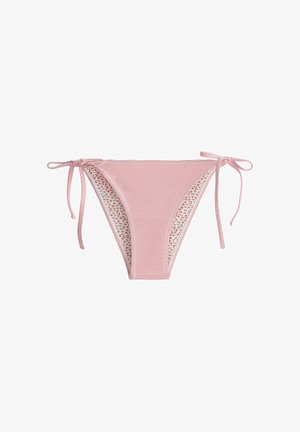 OYSHO, MEDIUM-COVERAGE STRIPE PRINT TIE BIKINI BRIEFS - Bikinibroekje - red