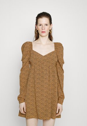 DKNY DRESS - Cocktail φόρεμα / Φόρεμα για πάρτι - saddle tan multi