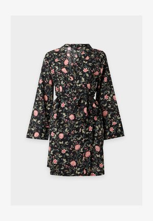 Lauren Ralph Lauren, SHORT KIMONO WRAP - Νυχτικό - black