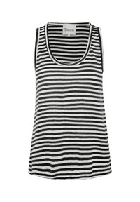 LISA STRIPED - Top - black w.white stripe