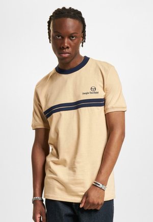 NEW SUPERMAC - Print T-shirt - latte maritime blue
