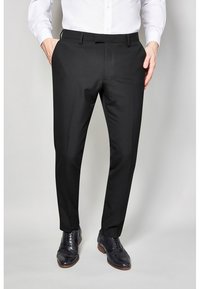 Next - SUIT TROUSERS SKINNY FIT - Pantaloni eleganti - black Immagine in miniatura 1