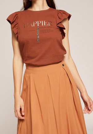 T-shirt med print - brown