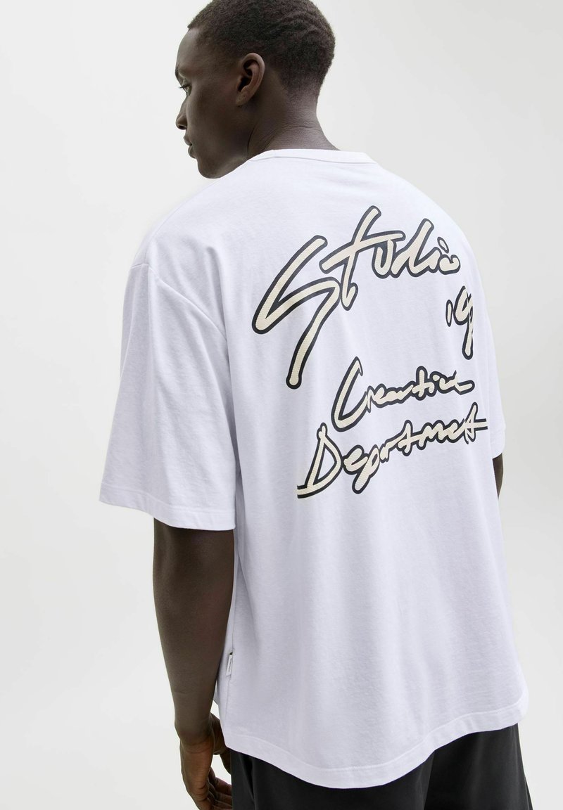 Jack & Jones T- - Print T-shirt - bright white/off-white - Zalando