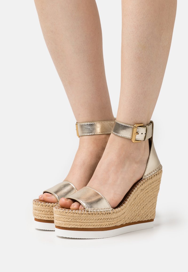 See by Chloé GLYN Platform sandals light gold/goldcoloured