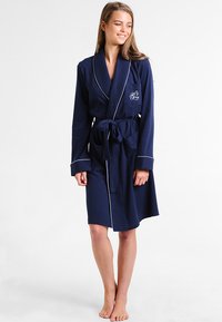 Lauren Ralph Lauren QUILTED COLLAR ROBE - Accappatoio - windsor navy
