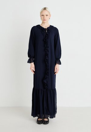 VIMODESTY V NECK FRILL DRESS - Maxi dress - night sky