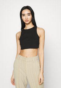 VILA VIFELIA CROPPED TANK TOP 2PACK - Top - snow white/black