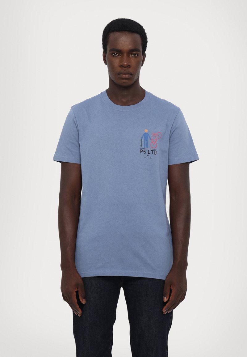 PS Paul Smith BIKE - Print T-shirt - light blue