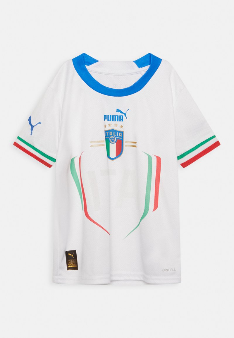Puma ITALY FICG AWAY REPLICA UNISEX Sports Tshirt puma white ultra blue/white Zalando.co.uk