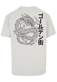 F4NT4STIC DRACHE GOLDEN GAI - Print T-shirt - lightasphalt