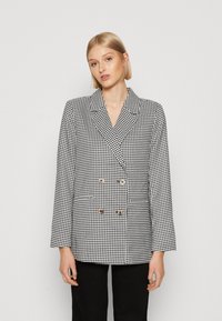 VILA VIDAFNY LOOSE - Blazer - black/houndstooth/white