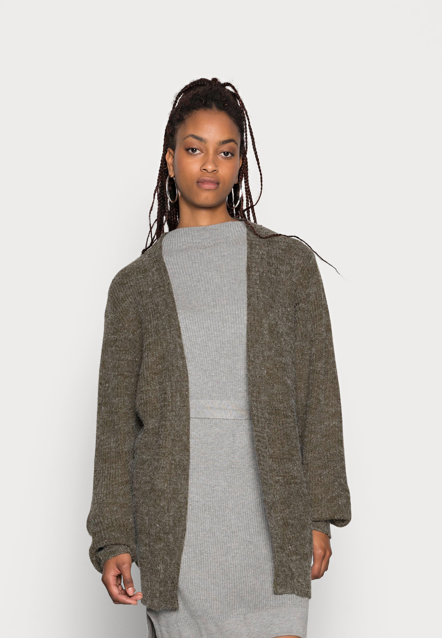 ICHI NOVO - Cardigan - ivy green/khaki - Zalando.de