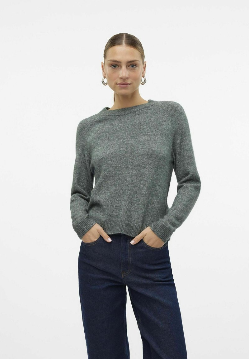 Vero Moda VMFILUCA O-NECK NOOS - Trui - balsam green