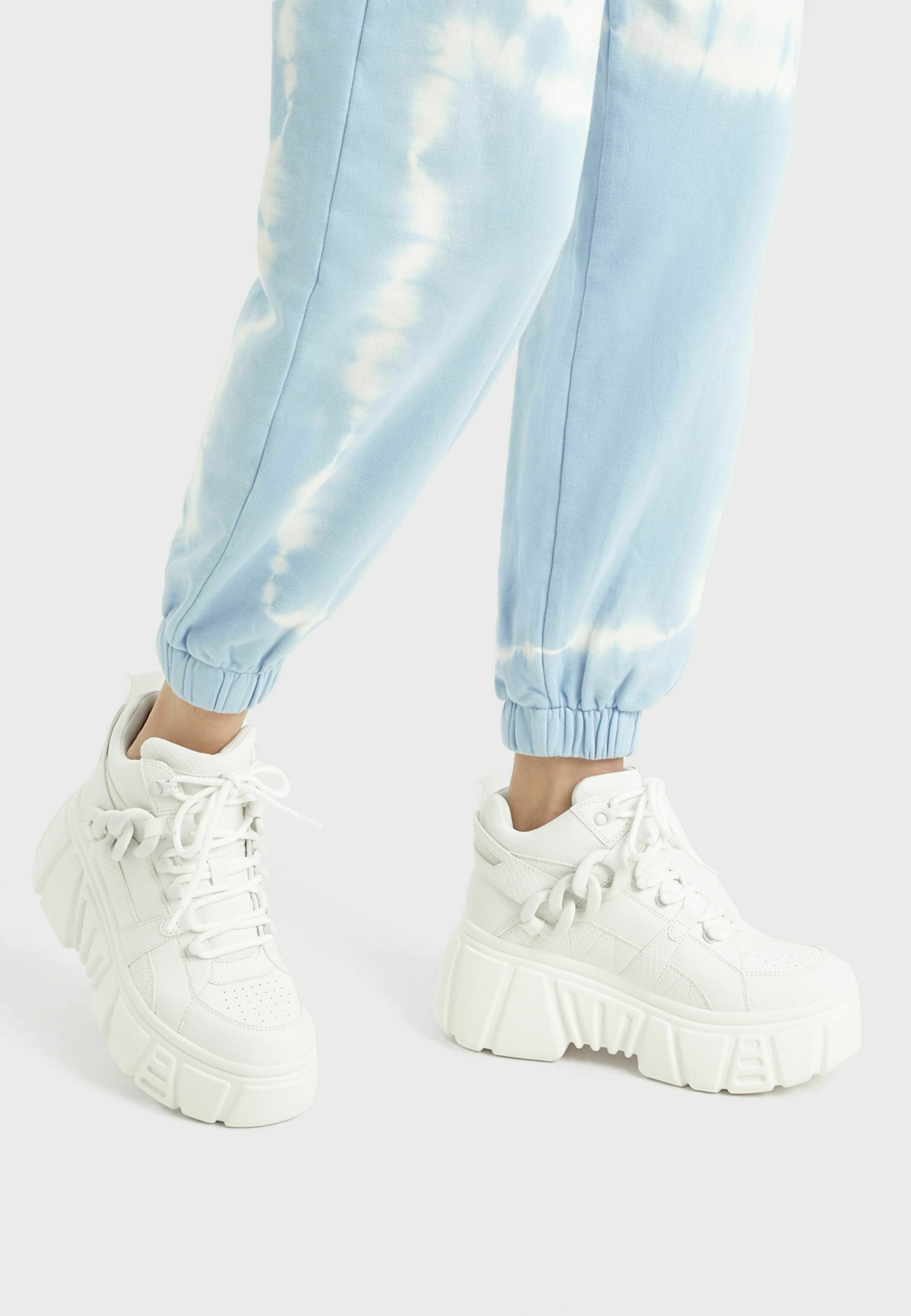 Bershka Sneakers laag - white/wit - Zalando.nl