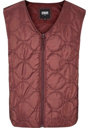 HERREN ZIPPED GILET - Vesta - cherry